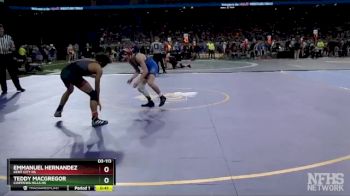 D3-113 lbs Cons. Round 1 - Teddy MacGregor, Chippewa Hills HS vs Emmanuel Hernandez, Kent City HS