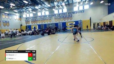 165 lbs Round 5 (8 Team) - Cael Mitton, Wellington vs Brock Weaver, The Outsiders