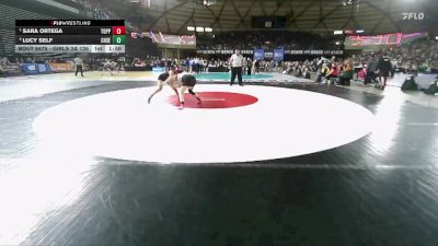 Girls 2A 135 lbs Semifinal - Sara Ortega, Toppenish (Girls) vs Lucy Self, Chief Sealth (Girls)