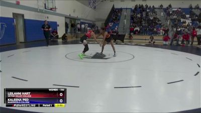 110 lbs Cons. Round 1 - Kaleena Ped, Bakersfield College vs Leilahni Hart, Victor Valley College