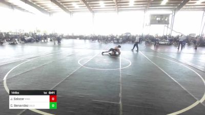 144 lbs Consolation - Jerome Salazar, Kingdom Wrestling vs Cam Benavidez, Colorado Bad Boys