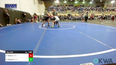 92 lbs Quarterfinal - Talan Byers, D3 Wrestling Cluib vs Kruse Sparks, Tonkawa Takedown Club