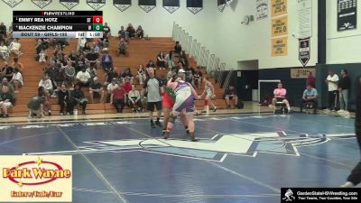 Girls-195 lbs Semifinal - Emmy Rea Hotz, Clarke`s Dream Team vs Mackenzie Champion, Wilson`s Wildcats
