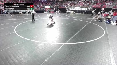 D1-106 lbs Champ. Round 1 - Jack Falk, Pulaski vs Max Schroeder, Sauk Prairie/Wis. Heights