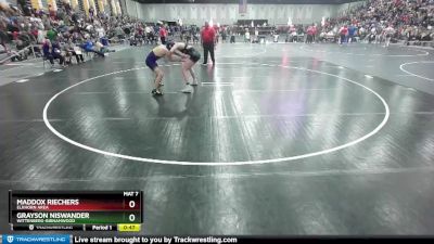 165 lbs Cons. Round 3 - Grayson Niswander, Wittenberg-Birnamwood vs Maddox Riechers, Elkhorn Area