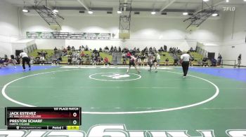 165 lbs 1st Place Match - Jack Estevez, Mt. San Antonio College vs Preston Scharf, Cuesta College