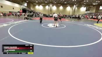 165C Quarterfinal - Tyler Bower, Staley 2 vs Chase Calhoon, Topeka-Washburn Rural HS