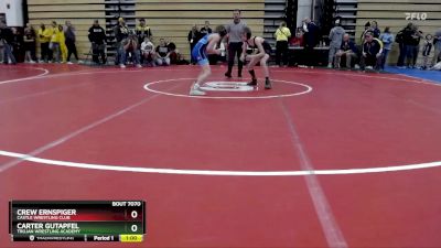 82 lbs Quarterfinal - Crew Ernspiger, Castle Wrestling Club vs Carter Gutapfel, Trojan Wrestling Academy