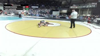 Girls 2A 115 lbs Cons. Round 3 - Brianna Barriga, Grandview (Girls) vs Lilly Lancaster, Port Angeles (Girls)