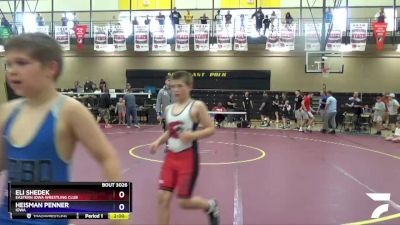 105 lbs Round 2 - Eli Shedek, Eastern Iowa Wrestling Club vs Heisman Penner, Iowa