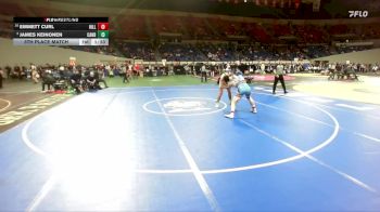 5A Boys 165 lbs 5th Place Match - Emmett Curl, Hillsboro Boys vs James Keinonen, Canby Boys