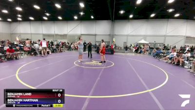 285 lbs Placement Matches (16 Team) - Benjamin Land, Indiana vs Benjamin Hartman, Oregon