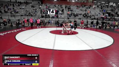 65 lbs Cons. Round 3 - Riley Bancroft, CA vs Cecilia Carlson, WA