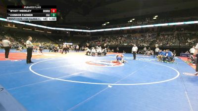 120 Class 1 lbs Quarterfinal - Connor Farmer, California vs Wyatt Weekley, Sherwood