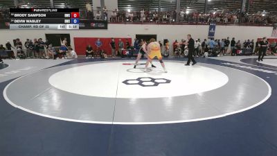 92 kg Champ. Rd Of 32 - Brody Sampson, Hawkeye Wrestling Club vs Devin Wasley, Bison Wrestling Club