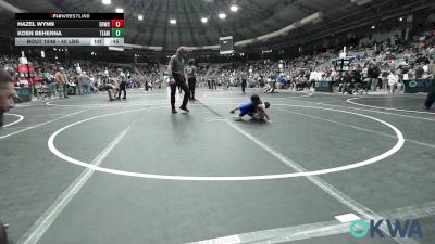 40 lbs Consi Of 8 #1 - Hazel Wynn, El Reno Wrestling Club vs Koen Behenna, Team Guthrie Wrestling