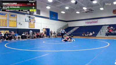 141 lbs Round 5 (6 Team) - Andres Flores, Labette Community College vs Skyler McMullen, Barton