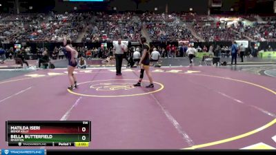 114 lbs Champ. Round 2 - Matilda Iseri, Bishop Kelly vs Bella Butterfield, Riverton