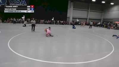 125 lbs Champ. Rd Of 64 - Braylee Farr, Team Owls Wrestling Club vs Sloane Abbey, Kearney High School Wrestling