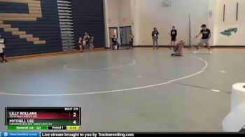 52 lbs Round 2 - Lilly Rollans, Gold Rush Wrestling vs Mytrell Lee, Cimarron Bad Boy Wrestling Clu