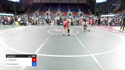 132 lbs Cons 64 #1 - Lucas Vasquez, CA vs Parker Graveman, SD