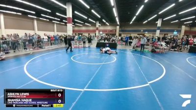 110 lbs Round 5 - Ashlyn Lewis, Spartan Mat Club vs Shamsia Haque, Lake Highlands High School Wrestling