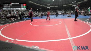 62 lbs Quarterfinal - Oakley Anno, HURRICANE WRESTLING ACADEMY vs Emily Tice, Sperry Wrestling Club