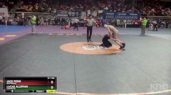 D 1 132 lbs Cons. Round 2 - Jack Penn, Destrehan vs Lucas Alleman, Lafayette