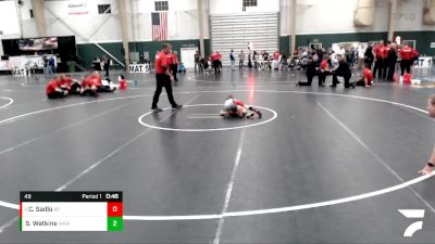 49 lbs 2nd Place Match - Cooper Sadlo, Amherst Wrestling Club vs Sawyer Watkins, Western Kansas Wrestling