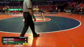 1 lbs Cons. Round 2 - Derek Carlson, Coal City vs Tyler Martinez, Yorkville (Christian)