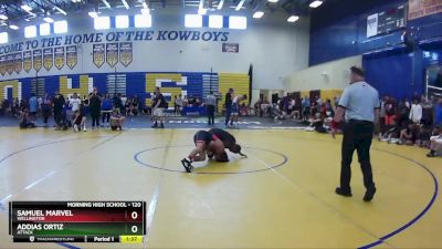 120 lbs Quarterfinal - Samuel Marvel, Wellington vs Addias Ortiz, Attack