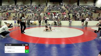 91 lbs Round Of 16 - Travis Cowan, Guerrilla Wrestling Academy vs Beckem LeDuc, Sequoyah Youth Wrestling Club