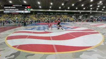 100 lbs Semifinal - Maci Brouillette, Coyote Wrestling Club vs Shaylee Speck, Governor Wrestling