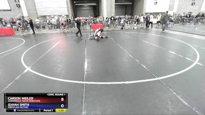 110 lbs Cons. Round 1 - Carson Weiler, Auburndale Youth Wrestling vs Izayah Smith, Wrestling Factory