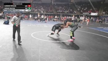 D 1 215 lbs Cons. Round 3 - Larson Petilon, Lafayette vs Kemar Macon, Slidell