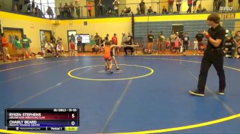 51-55 lbs Round 1 - Ryken Stephens, Abilene Kids Wrestling Club vs Charly Beard, Wichita Training Center