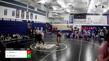 145 lbs Quarterfinal - Nick Albright, Moshannon Valley Hs vs Jahvon Woods, Washington Hs