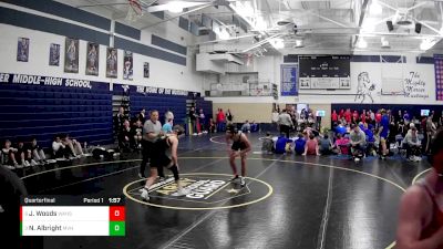 145 lbs Quarterfinal - Nick Albright, Moshannon Valley Hs vs Jahvon Woods, Washington Hs