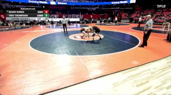 3A 132 lbs Champ. Round 1 - Trey Thompson, Carol Stream (Glenbard North) vs Elijah Garza, Arlington Heights (Hersey)
