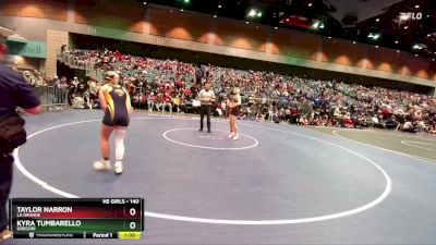 140 lbs Cons. Round 1 - Kyra Tumbarello, Gregori vs Taylor Narron, La Grande