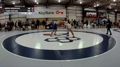 74 kg Cons. Round 5 - Brock Woodcock, Southern Illinois Regional Training Center vs Cody Chittum, Boom Ranch
