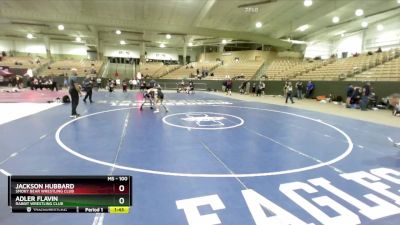 100 lbs Cons. Round 2 - Jackson Hubbard, Smoky Bear Wrestling Club vs Adler Flavin, Rabbit Wrestling Club