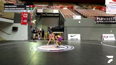 Cadet Girls - 100 lbs 3rd Place Match - Rosa Suarez-Rodriguez, Righetti High School Wrestling vs Toni Escareno, Merced High School Wrestling