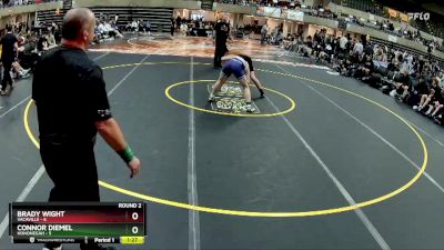 189 lbs Round 2 (4 Team) - Connor Diemel, Hononegah vs Brady Wight, Vacaville