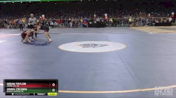 D4-144 lbs Cons. Round 1 - Aidan Taylor, Union City HS vs Owen Cruden, Benzie Central HS