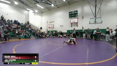 120 lbs Round 2 - Kolby Wall, Worland High School vs Ash Cooper, Pinedale