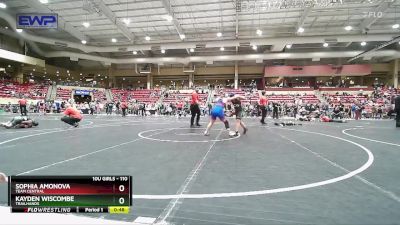 110 lbs Cons. Round 1 - Sophia Amonova, Team Central vs Kayden WIscombe, Trailhands