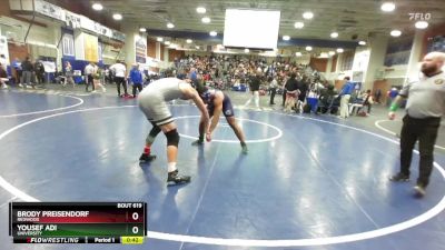 165 lbs Cons. Round 1 - Yousef Adi, University vs Brody Preisendorf, Redwood