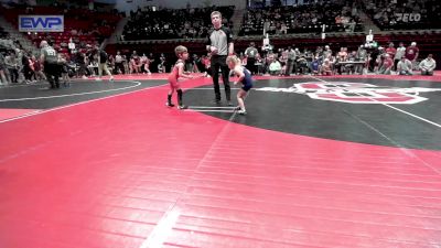 46 lbs Consi Of 16 #1 - Aspen Shelton, Team Tulsa Wrestling Club vs River Wells, Claremore Wrestling Club