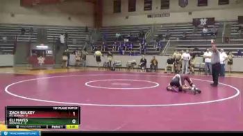 120 lbs Finals (2 Team) - Zach Bulkey, Mt. Vernon vs Eli Mayes, Boonville